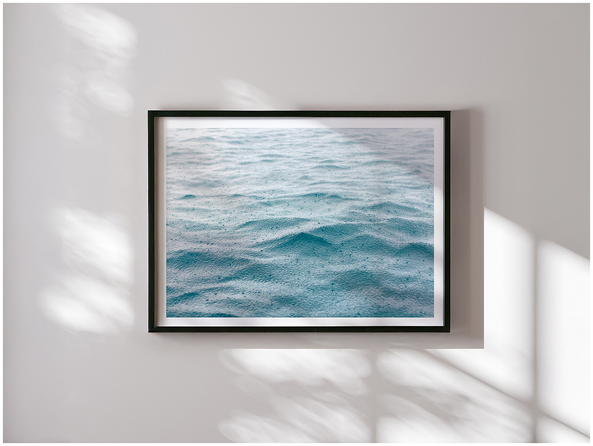 Abstract landscape wall art of rainy Whitsunday waters, Mackay Queensland